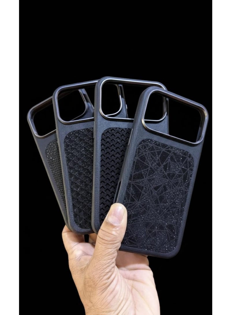 أكاليكس جراب جلدي لامع من DDU لهاتف iPhone 17 Pro Max - غطاء أنيق فاخر بلمعان معدني، حماية متينة وملمس ناعم - Image 2